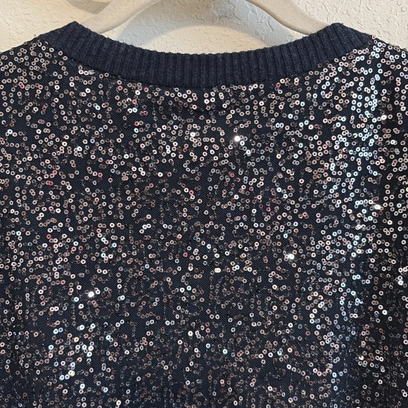 Y2K Abercrombie & Fitch Blue Sequined Cropped Cardigan✨ - Picture 8 of 8